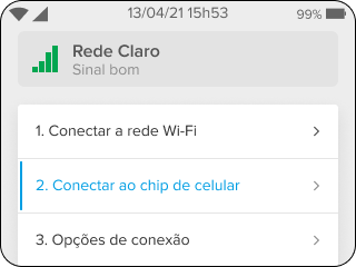 Point Pro 2 com foco na conexão chip de celular